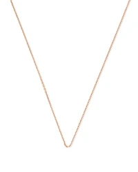 18 Inch Thin Chain Necklace in 18k Rose Gold Vermeil