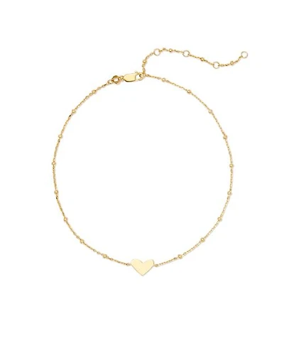 Ari Heart Chain Anklet in Gold Vermeil