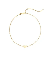 Ari Heart Chain Anklet in Gold Vermeil
