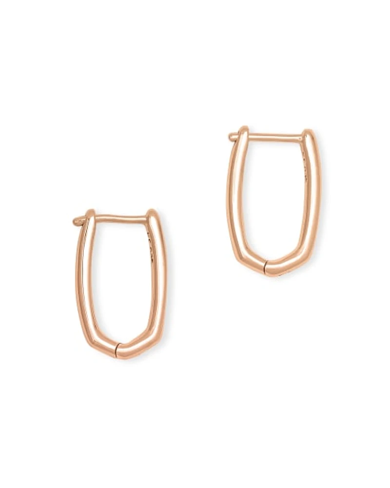 Ellen Huggie Earrings in 18k Rose Gold Vermeil