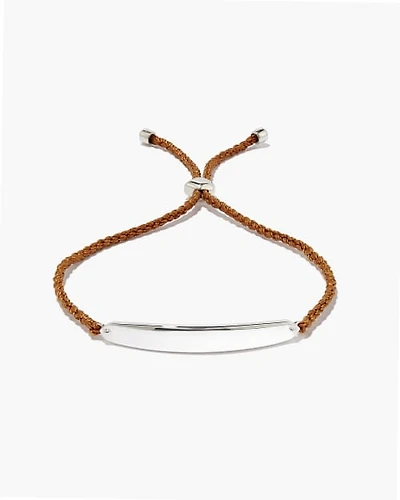 Mattie Bar Sterling Silver Cord Bracelet in Burnt Orange