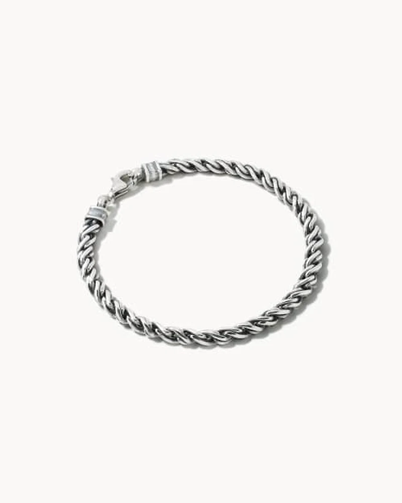 Beck Rope Chain Bracelet Oxidized Sterling Silver