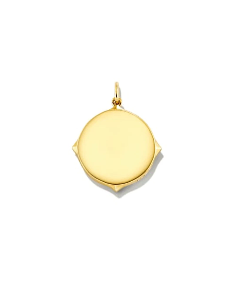 Matilda 18k Gold Vermeil Stone Charm in Ivory Mother-Of-Pearl