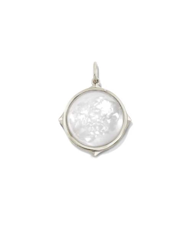 Matilda Sterling Silver Stone Charm in Ivory Mother-Of-Pearl
