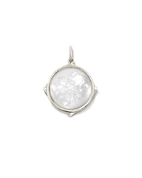 Matilda Sterling Silver Stone Charm in Ivory Mother-Of-Pearl