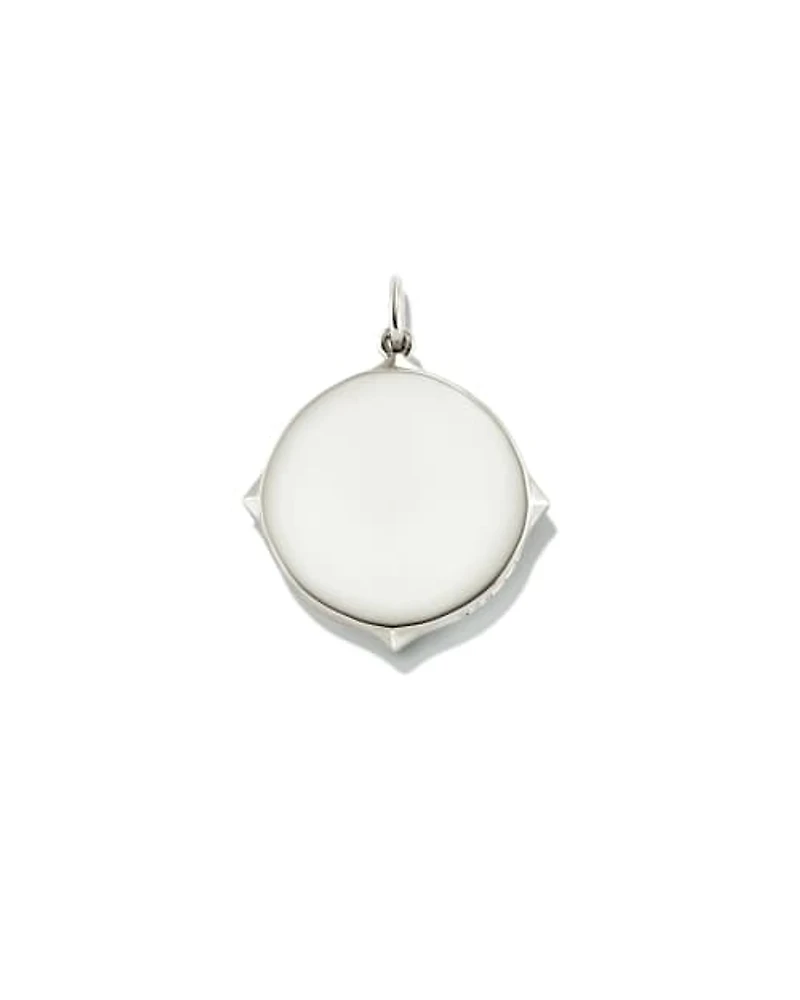 Matilda Sterling Silver Stone Charm in Ivory Mother-Of-Pearl