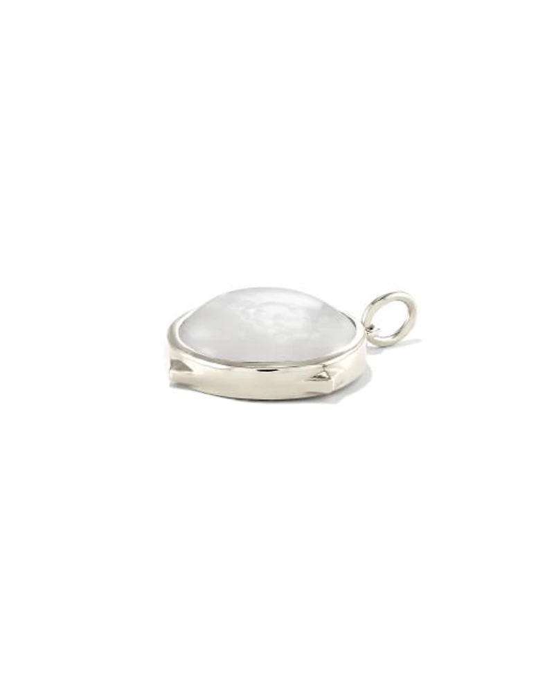 Matilda Sterling Silver Stone Charm in Ivory Mother-Of-Pearl