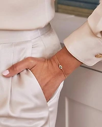 Ashrafa Eye Delicate Chain Bracelet