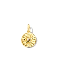 Shooting Star 18k Yellow Gold Vermeil Charm White Sapphire