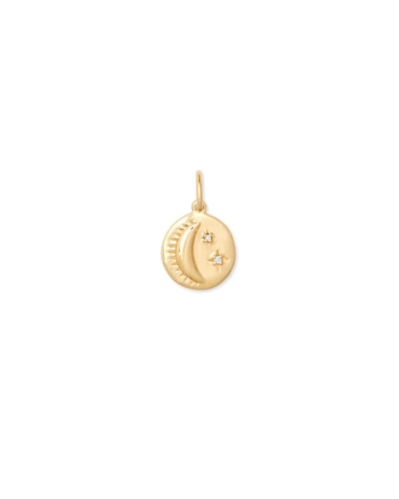 Celestial Coin Charm 18k Gold Vermeil