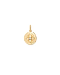 Evil Eye Coin Charm 18k Gold Vermeil