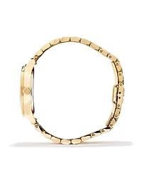 Alex Gold Tone Stainless Steel 35mm Diamond Dial Watch in Ivory Mother-of-Pearl