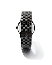 Alex Black Stainless Steel 35mm Watch in Black Mother-of-Pearl