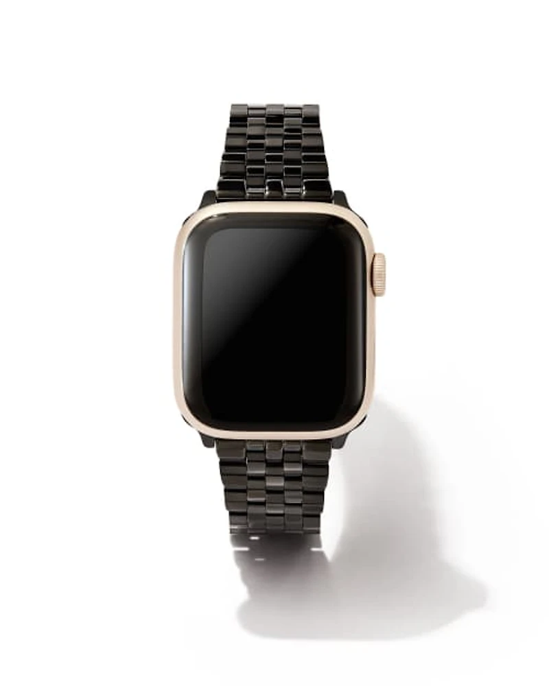 Alex 5 Link Watch Band Black Stainless Steel