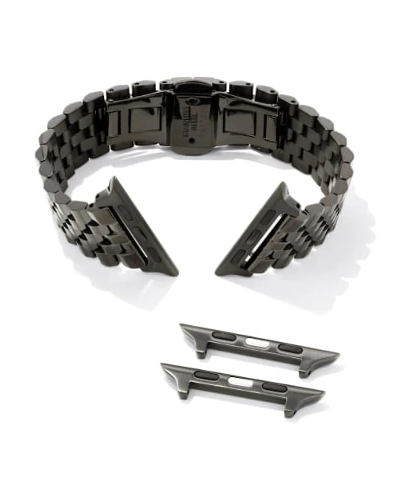 Alex 5 Link Watch Band Black Stainless Steel