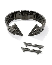 Alex 5 Link Watch Band Black Stainless Steel