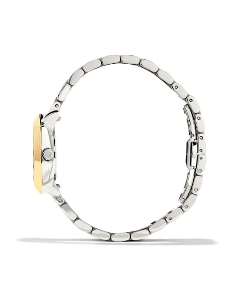 Dira Two Tone Stainless Steel 28mm Watch in Abalone