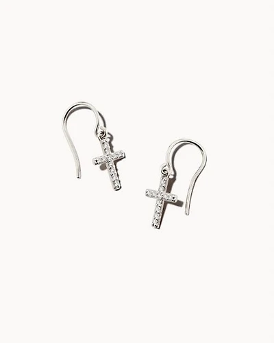 Cross Drop Earrings 14k Yellow Gold