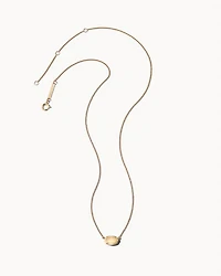 Nellie 14k Yellow Gold Pendant Necklace in White Opal