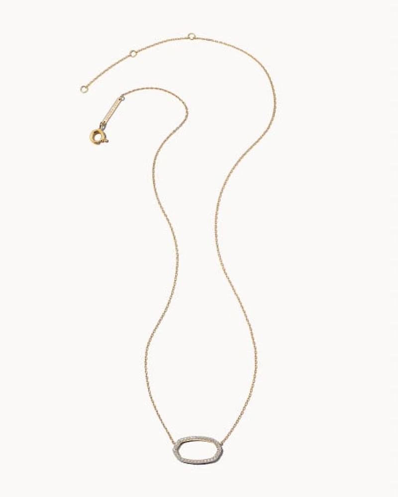 Elisa Open Frame Pendant Necklace