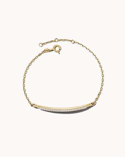 0.2 ct Ott 14k Yellow Gold Delicate Bracelet White Diamond