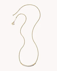 0.15 ct Ott 14k Yellow Gold Pendant Necklace White Diamond