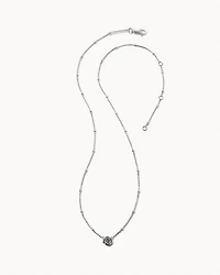 Vanessa Sterling Silver Pendant Necklace in Platinum Drusy