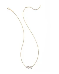 0.11 ct XO 14k Yellow Gold Pendant Necklace White Diamond