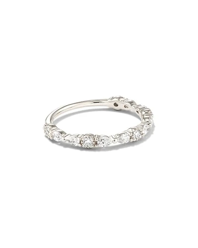 Melanie 14k Yellow Gold Band Ring White Diamond