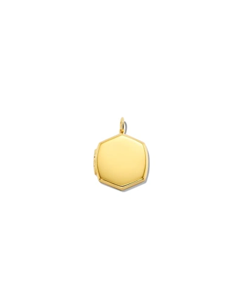 Davis Locket Charm 18k Yellow Gold Vermeil