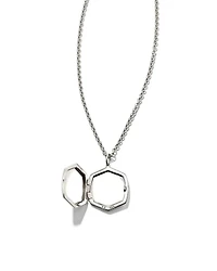 Davis Locket Charm Necklace 18k Yellow Gold Vermeil