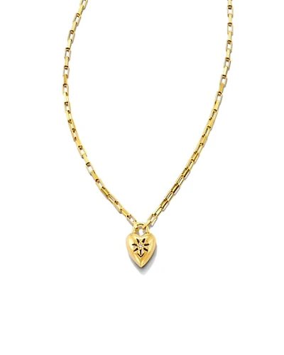 Angie Heart Bright Cut Pendant Necklace in Sterling Silver