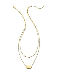 Elisa Multi Strand Necklace 18k Rose Gold Vermeil