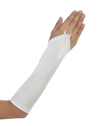 F8BL Below Elbow Length Fingerless Gloves ONE SIZE COLOR: WHITE,IVORY,PINK