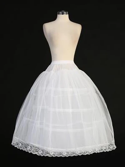 P8-4 Womens 4 Hoops Skirt with Crinoline