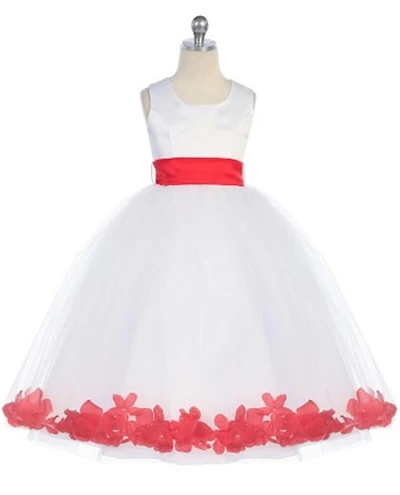 JK2570RED SIZE:2-20 DRESS COLORS: WHITE, OFF WHITE(LIGHT IVORY)