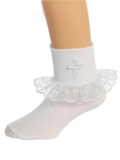 SO8014 Girl's socks with Cross