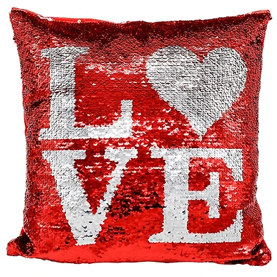 L<3VE Sequin Pillow