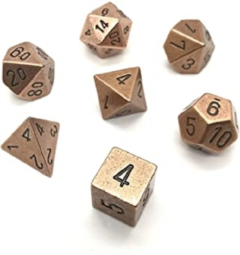 Chessex D&D Dice: Metal – 7 Pcs – Assorted (Random Pick)
