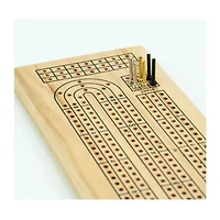 Cribbage 3 Tracks Wooden