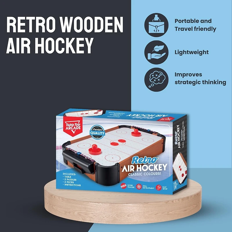 Air Hockey Wooden Medium (Style May Vary)