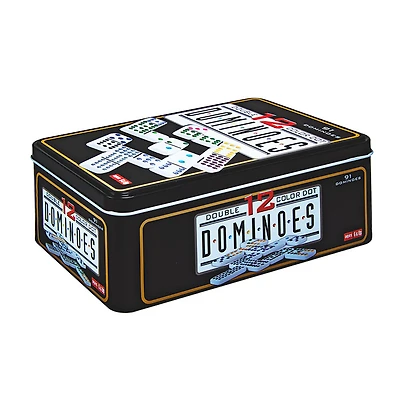 Dominoes Double 12 in Tin