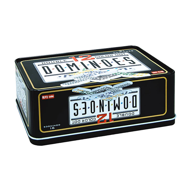 Dominoes Double 12 in Tin