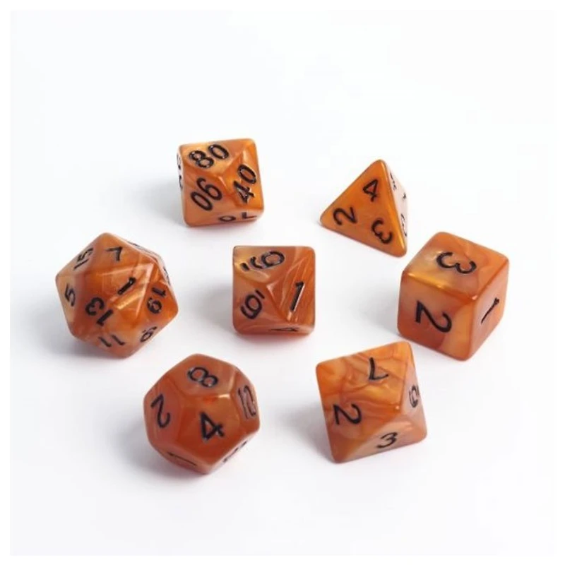 D&D Polyhedral Pearl Dice Set Assorted Colors (Random Pick)