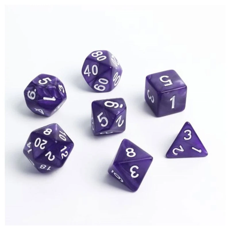 D&D Polyhedral Pearl Dice Set Assorted Colors (Random Pick)