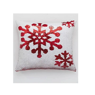 Snowflake Sequin Pillow