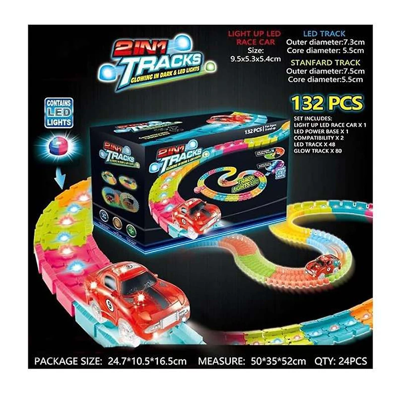 132 Pieces LED Magic Tracks