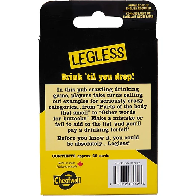 Legless – The Bar Drinking Game That Mixes Category Creativity with Alcohol