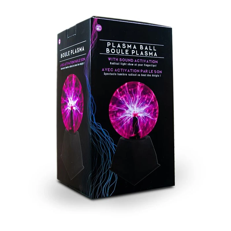 Purple Plasma Ball Touch and Sound Sensitive Globe 6 Inch