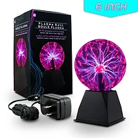 Purple Plasma Ball Touch and Sound Sensitive Globe 6 Inch